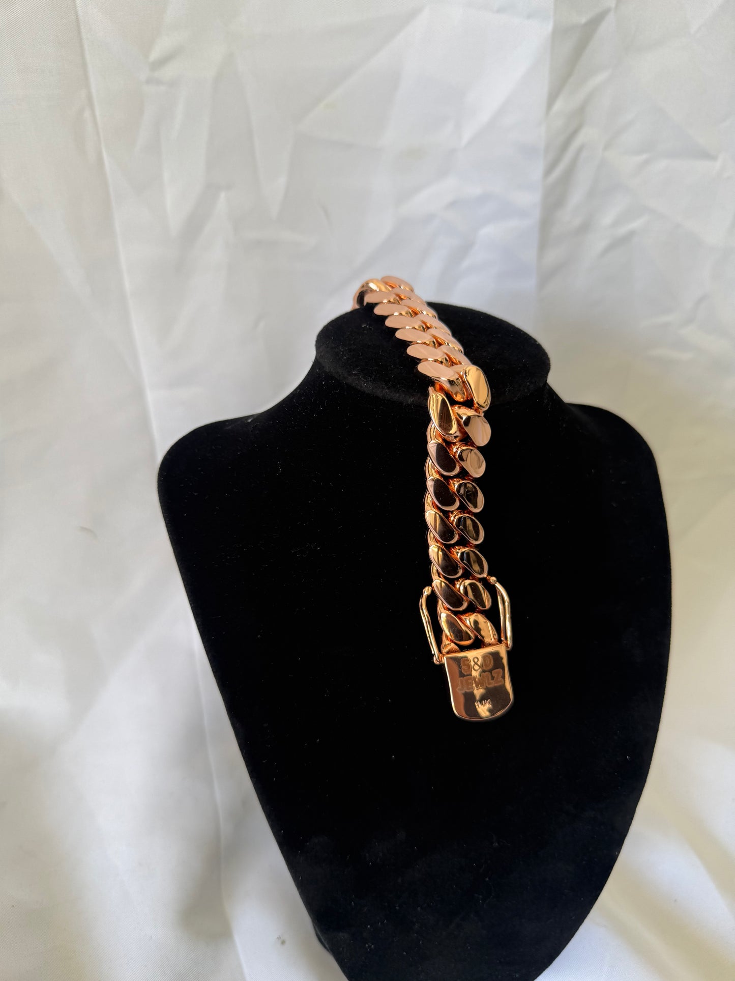 18MM rose Gold Cuban Link Bracelet