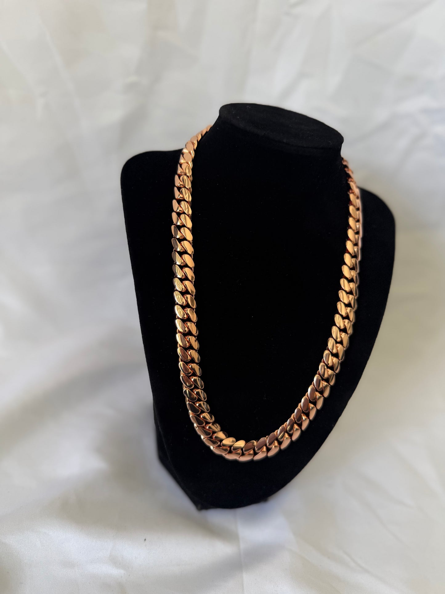 12MM Rose Gold Cuban Link Chain