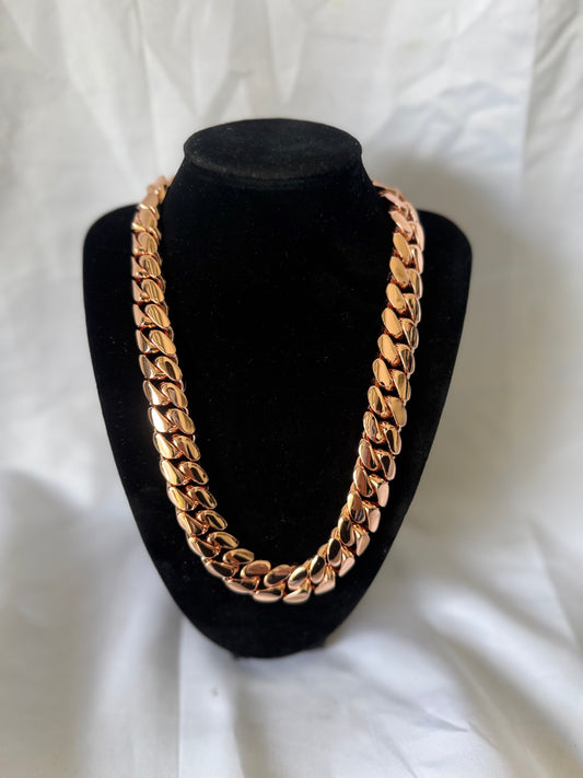18MM S&D Rose Gold Cuban Link Chain