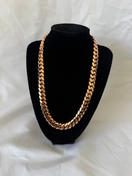 12MM Rose Gold Cuban Link Chain