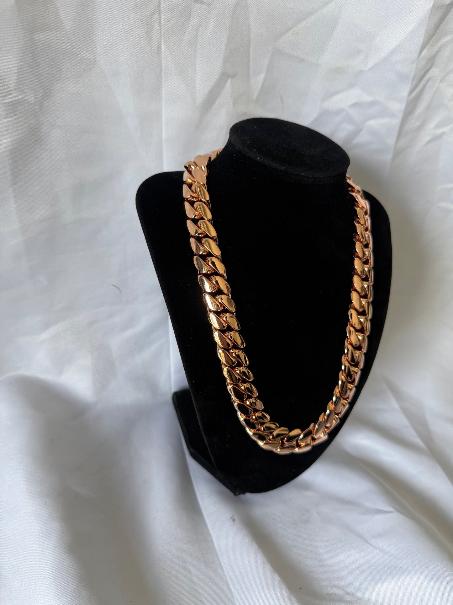 18MM S&D Rose Gold Cuban Link Chain